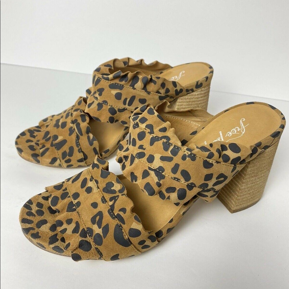 Free People Cheetah Print Block Heels